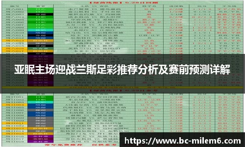 亚眠主场迎战兰斯足彩推荐分析及赛前预测详解